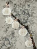 Vintage-Inspired Set of 3 Handmade Italian Merino Wool Snowball Ornaments