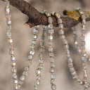 Vintage-Inspired Exceptional 3-Meter Silvered Hexagonal Glass Beaded Chain