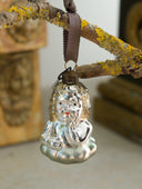 Glass Angel on Cloud Ornament Antique Decorative glass figure 