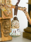 Glass Angel on Cloud Ornament Antique Decorative glass figure 