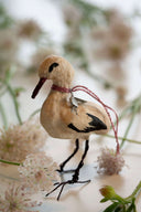 Antique Stork Christmas Ornaments - handmade, cotton and paper