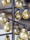 Small Dark Metal Tree with Golden Beads