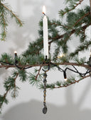 Vintage-Inspired Candleholder Ornament of Moon and Stars