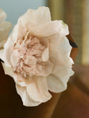 Video of handmade christmas flower in blue, pink and white