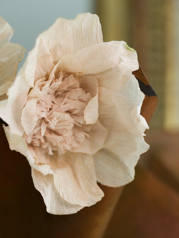 Video of handmade christmas flower in blue, pink and white