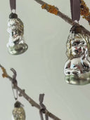 Angel on Cloud Glass Christmas Vintage Ornament
