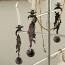 Vintage-Inspired Metal Faun Candleholder With Ball