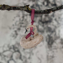 Vintage-Inspired Majestic Christmas Swan Handmade in Cotton and Paper