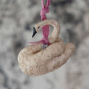 Vintage-Inspired Majestic Christmas Swan Handmade in Cotton and Paper